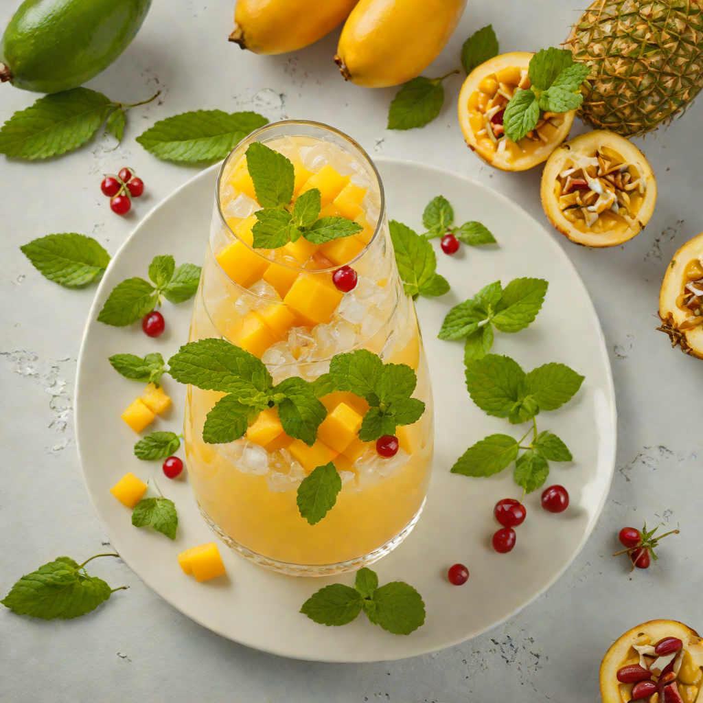 Tropical Mango-Mint Cooler