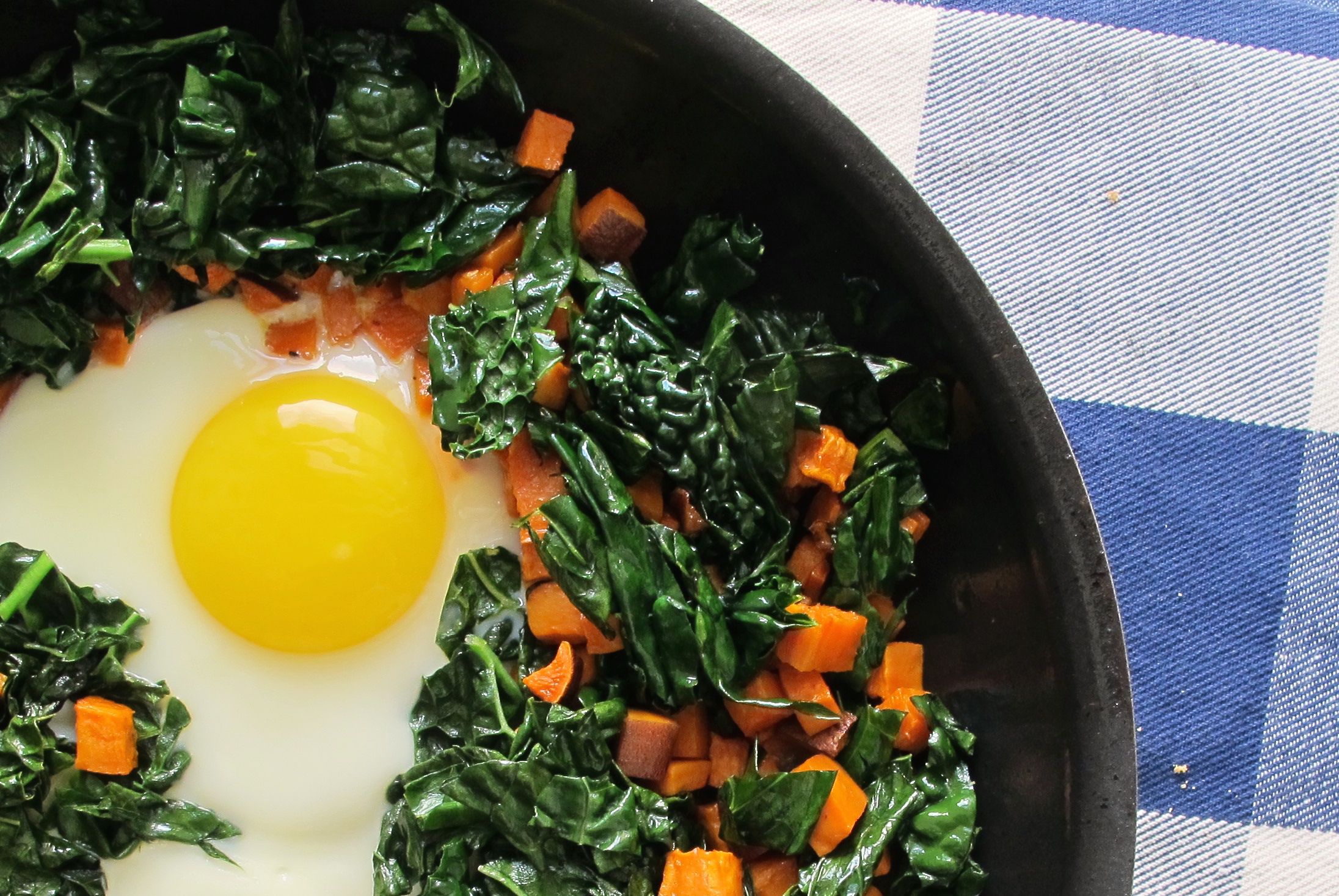 Electrolyte-Boosting Sweet Potato Hash with Sautéed Kale