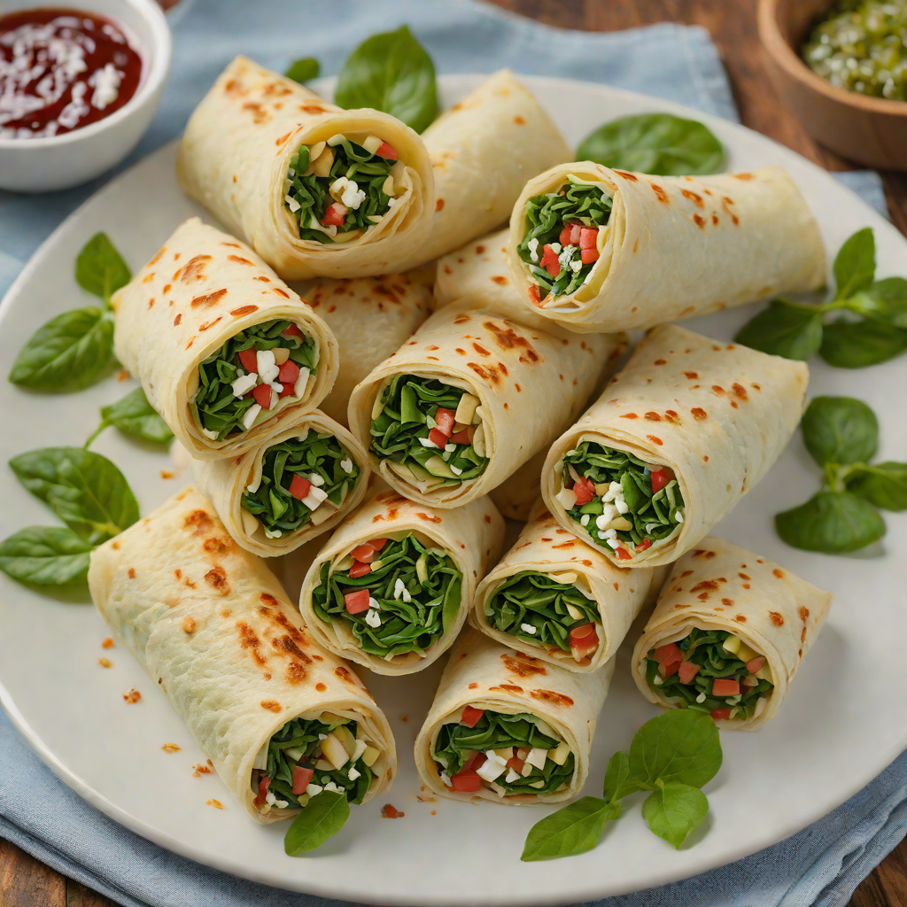 Spanakopita-Inspired Spinach and Feta Handheld Wraps