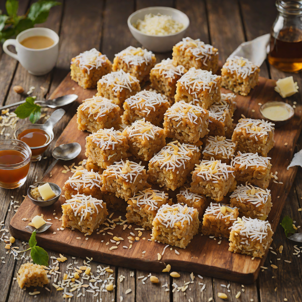 Golden Syrup and Macadamia Nut Lamingtons