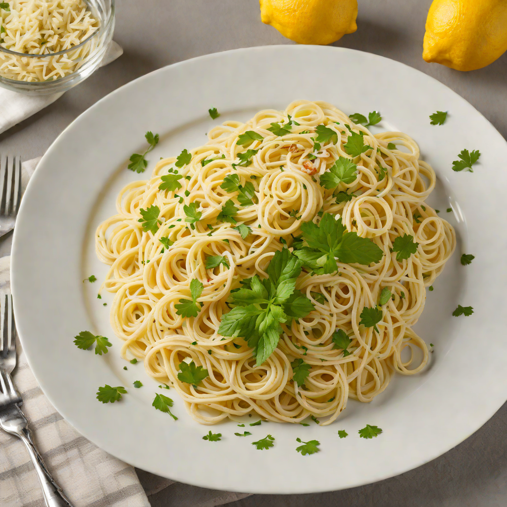 Vodka Lemon Fettuccine with Garlic and Parsley