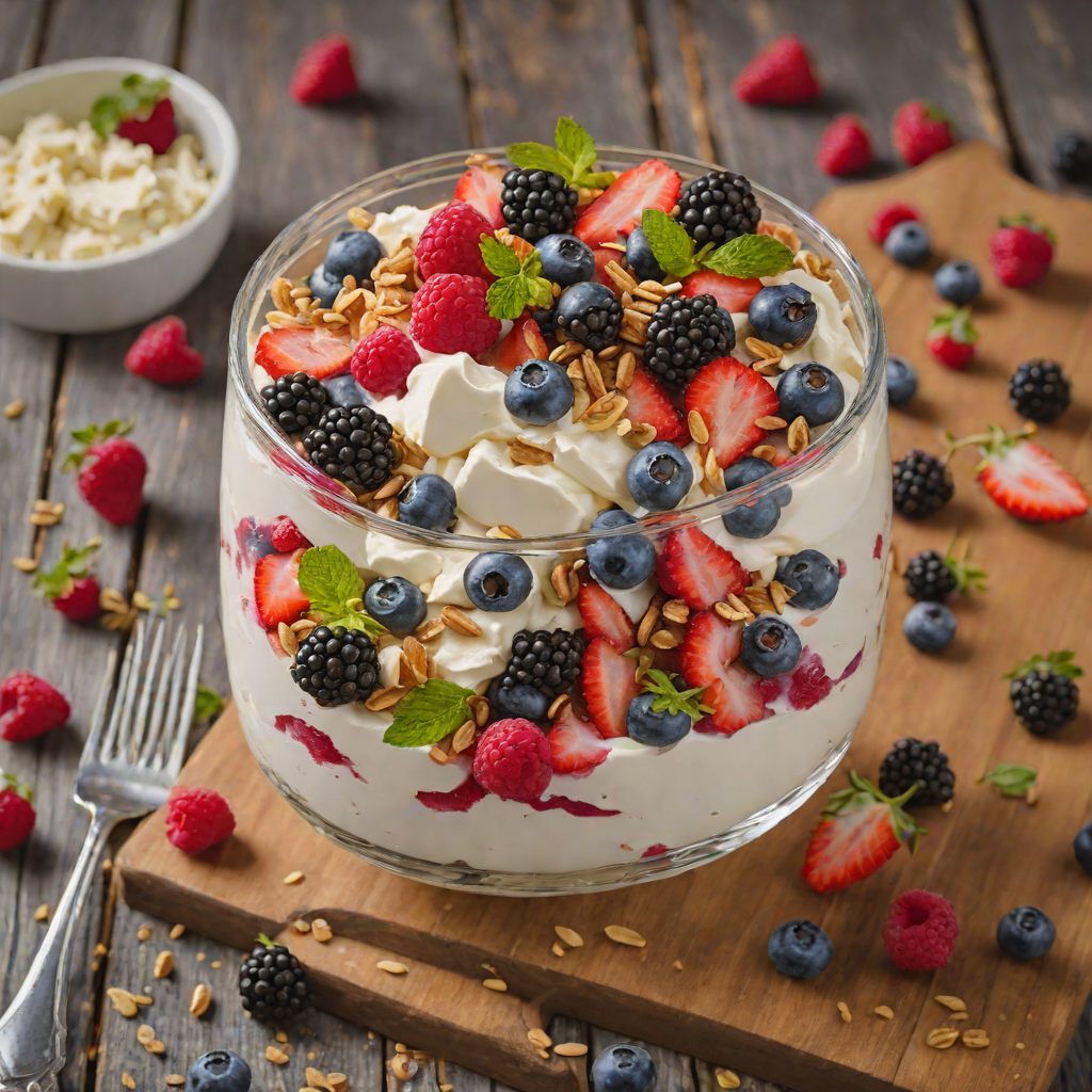 Quick Vanilla Greek Yogurt Parfait with Mixed Berries