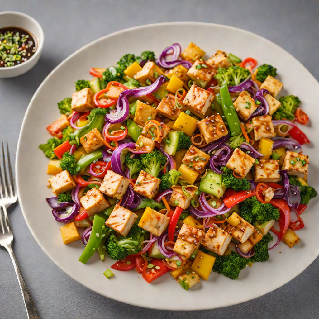 Ginger-Soy Stir Fry with Tofu and Rainbow Vegetables