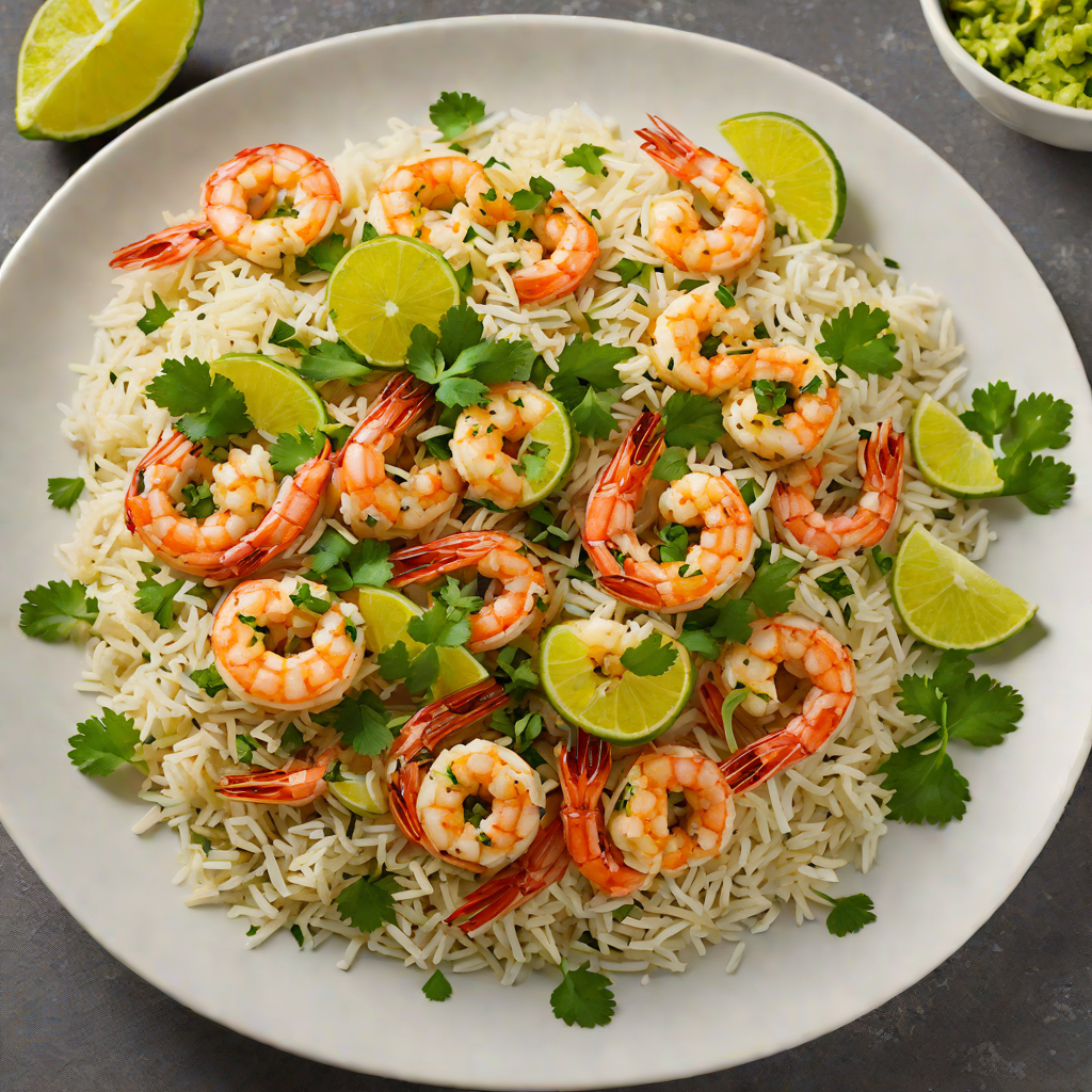 Sautéed Garlic-Lime Shrimp with Cilantro Rice