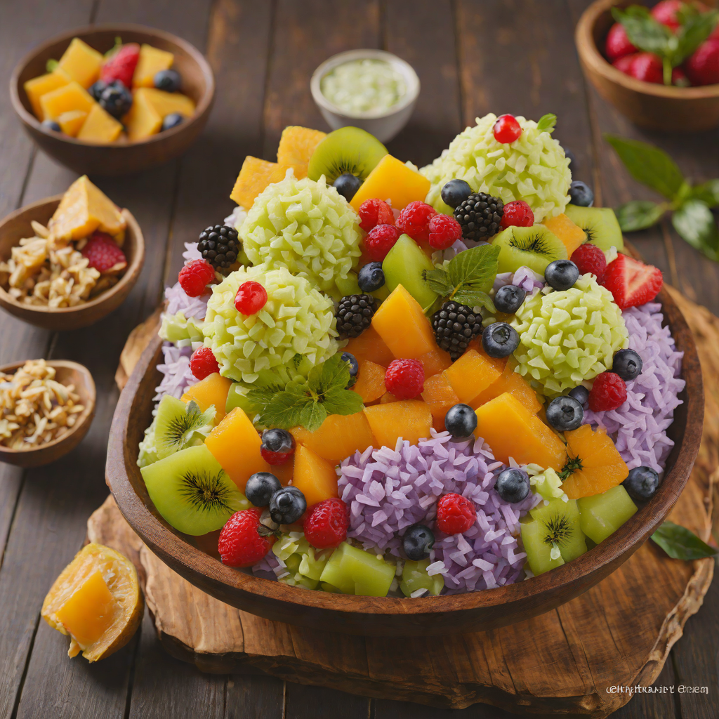 Halo-Halo Inspired Shaved Ice with Tropical Fruits