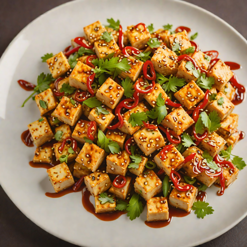 Spicy Stir-Fried Tofu with Garlic and Chili