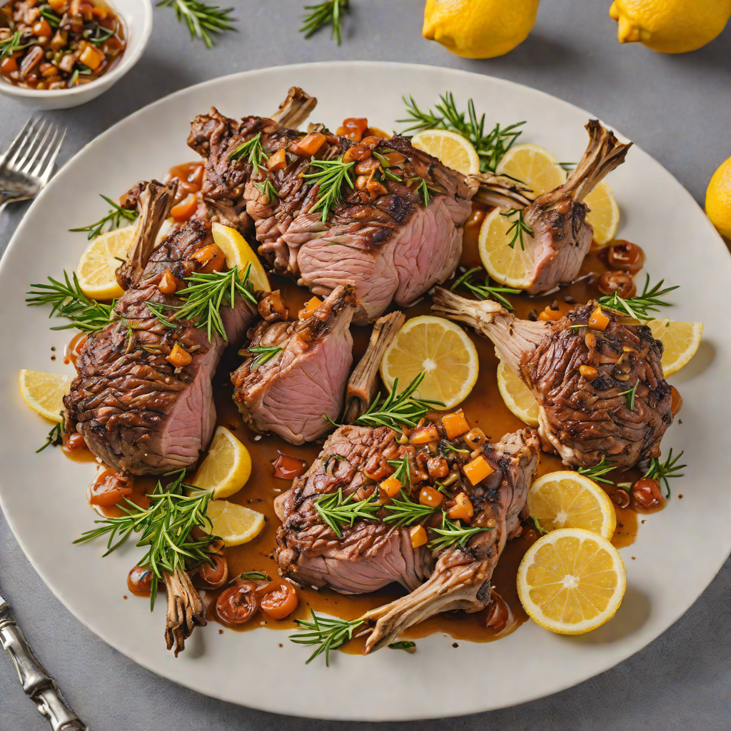 Slow-Roasted Mediterranean Lamb with Lemon and Rosemary