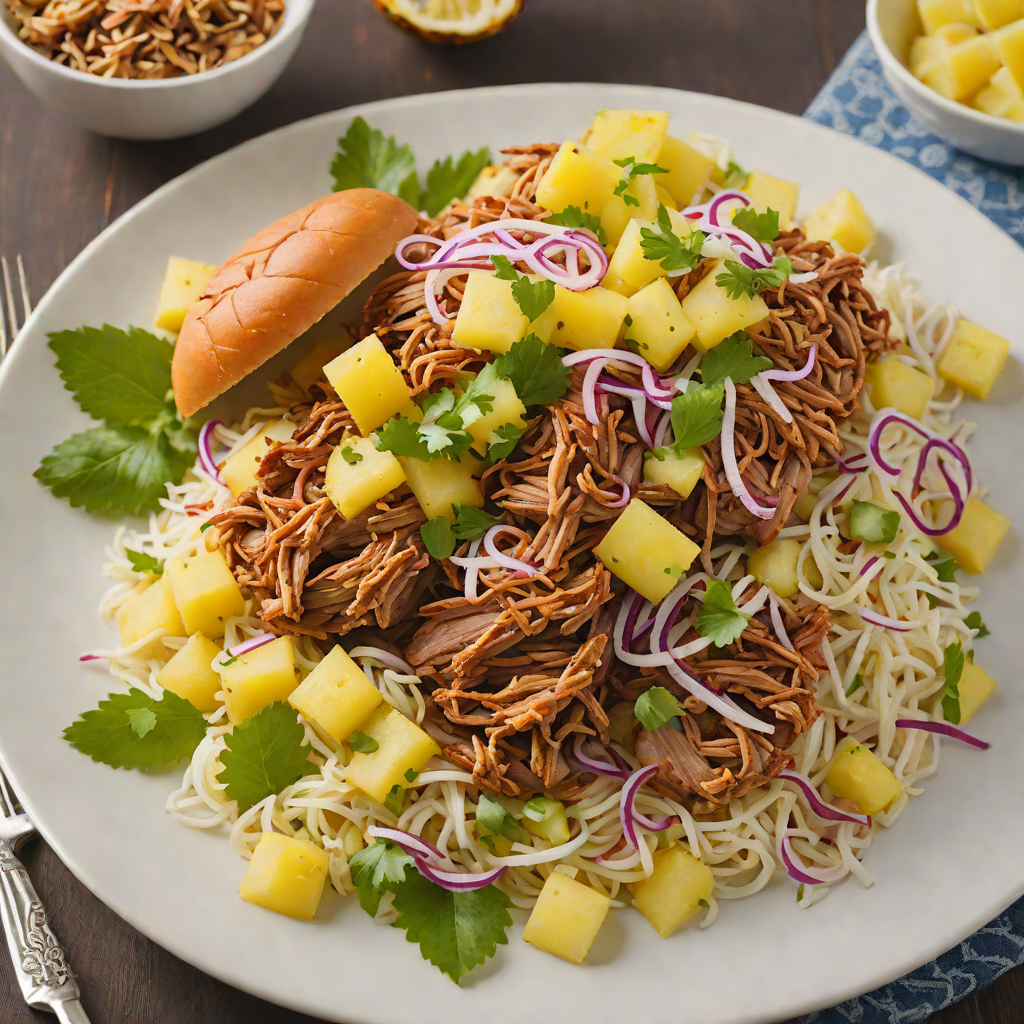 Tiki-Style Pulled Pork with Pineapple Slaw