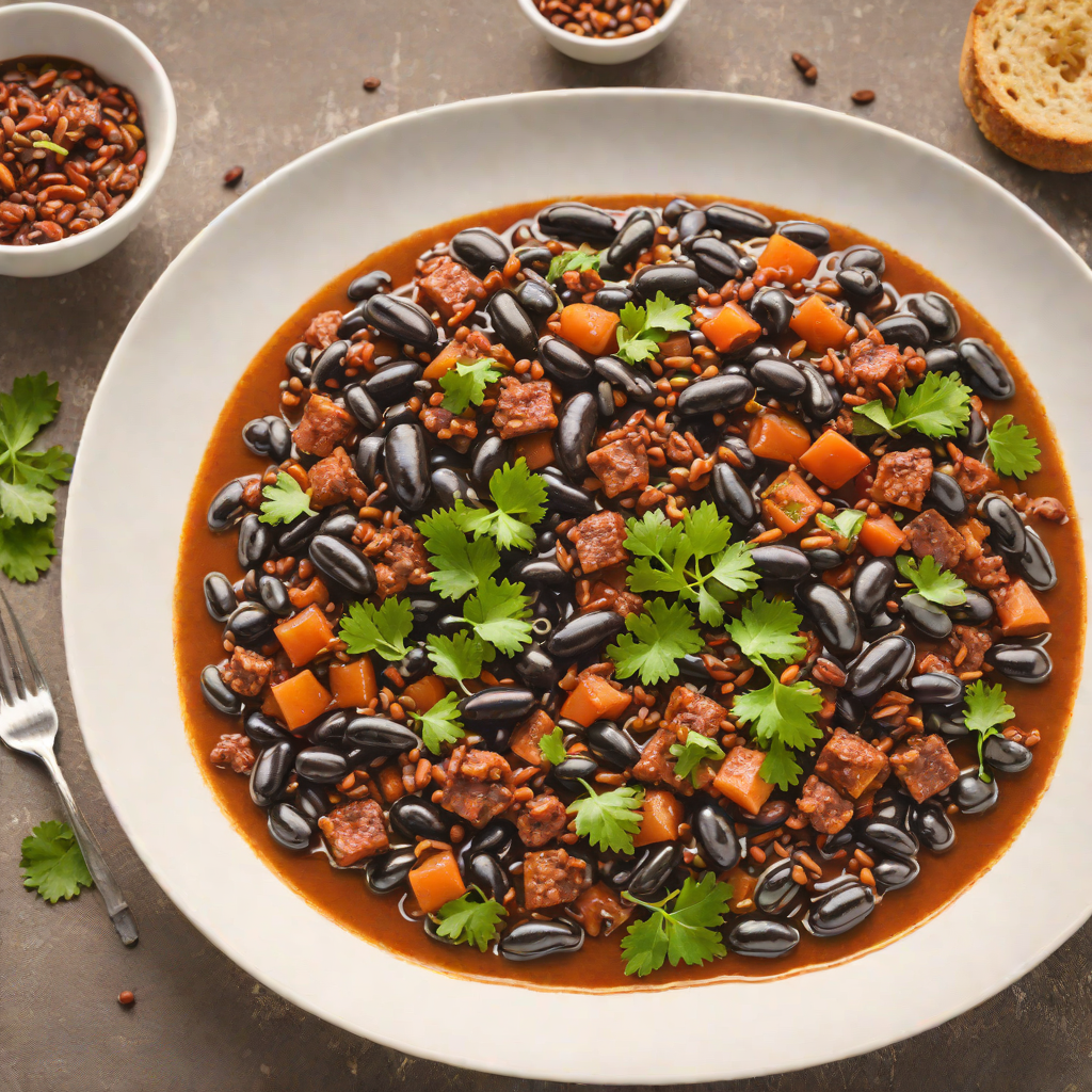 Black Beans Simmered with Chorizo and Brazilian Spices