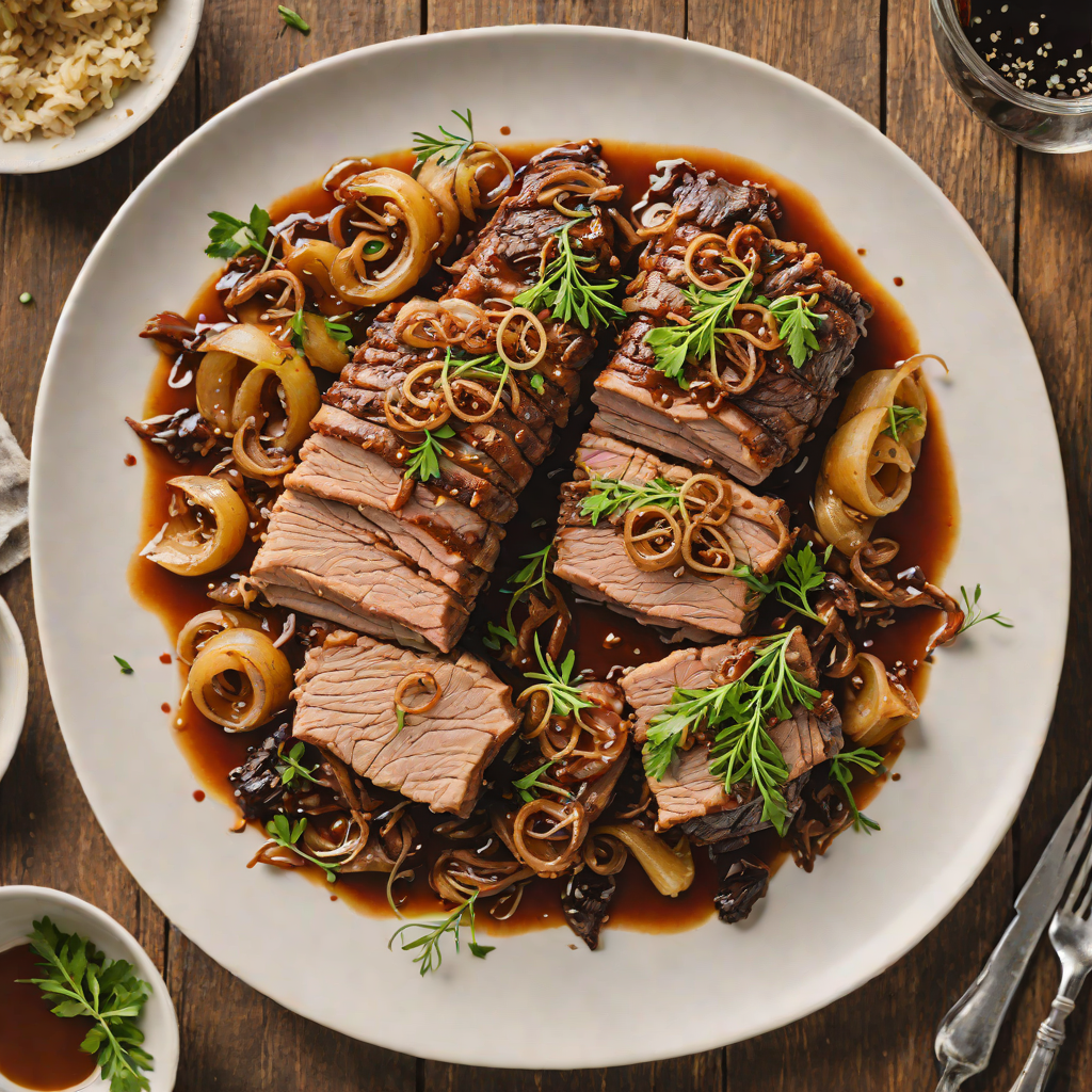 Vinegar-Braised Pork Shoulder with Caramelized Onions