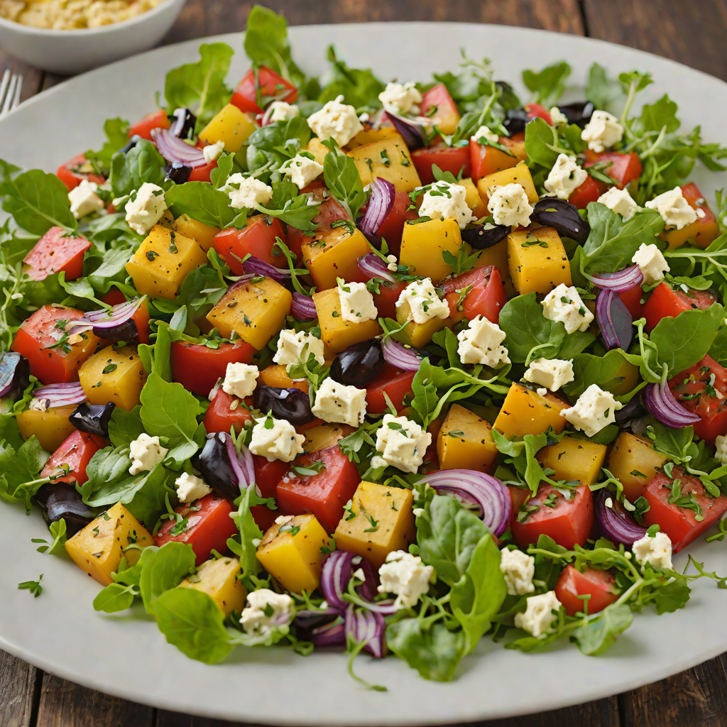 Greek-Inspired Roasted Vegetable and Feta Salad