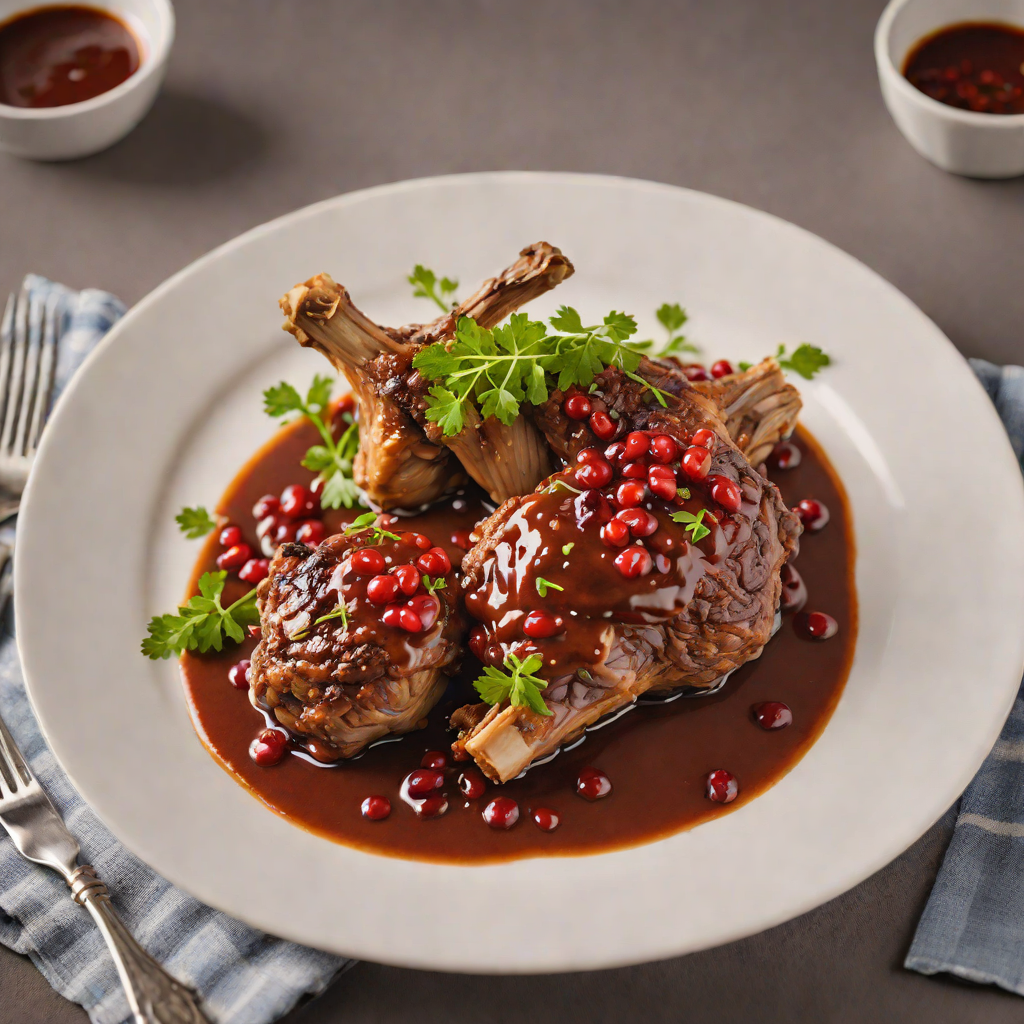 Slow-Cooked Lamb Shank with Native Pepperberry Sauce