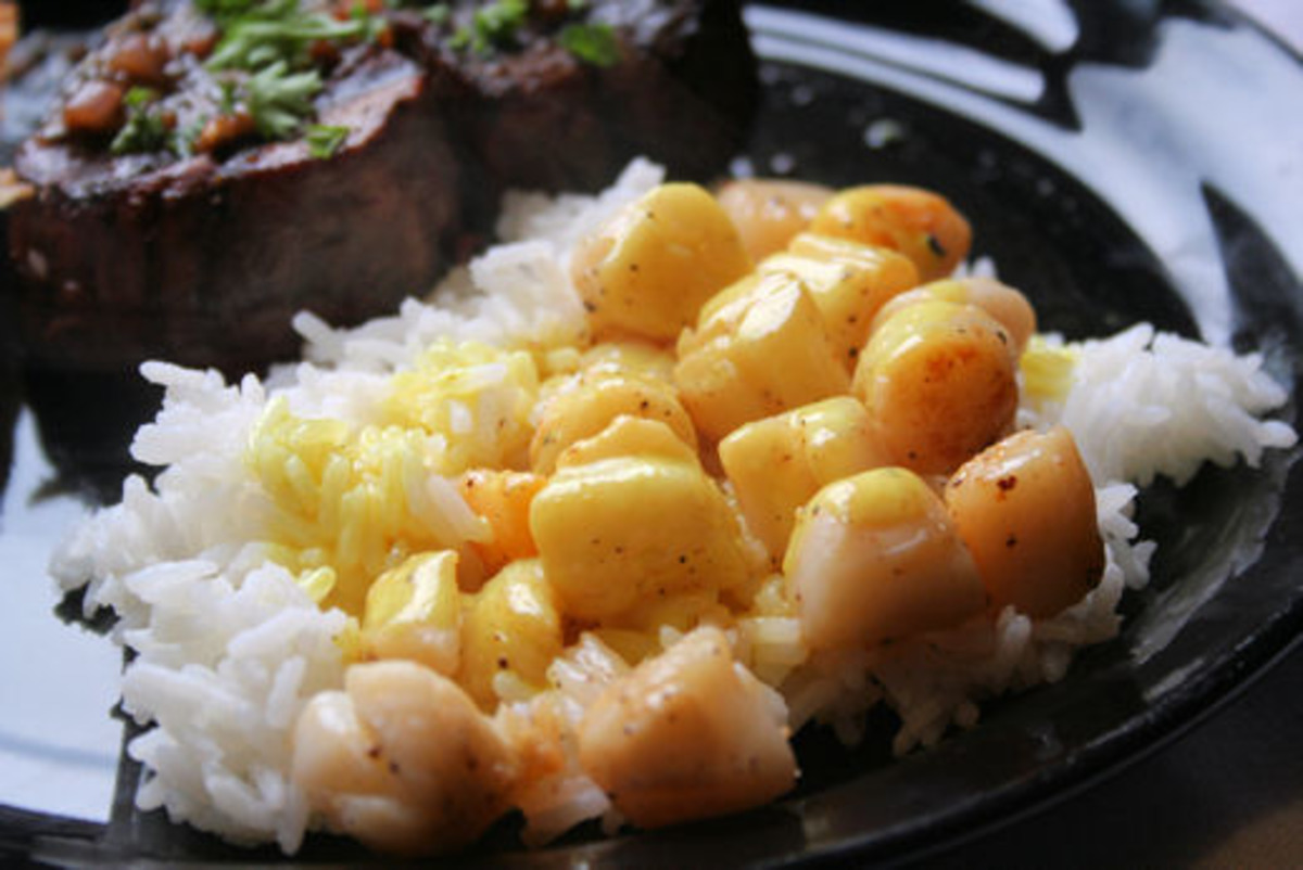 Pan-Seared Scallops with Dill Cream Sauce