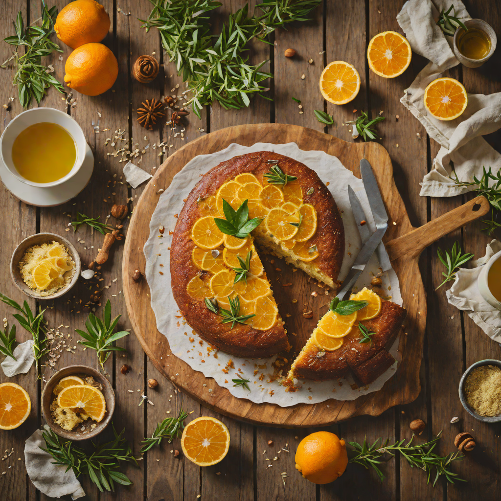 Olive Oil and Honey Semolina Cake with Orange Zest