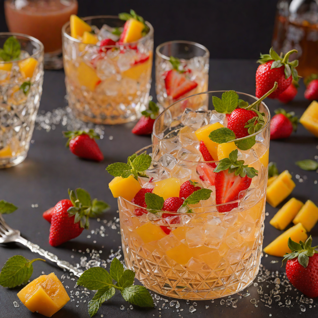 Sparkling Strawberry Mango Gin Fizz