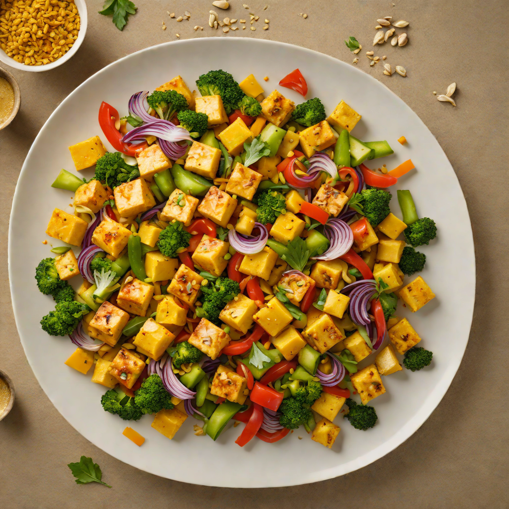 Garlic-Turmeric Stir-Fried Vegetables with Tofu