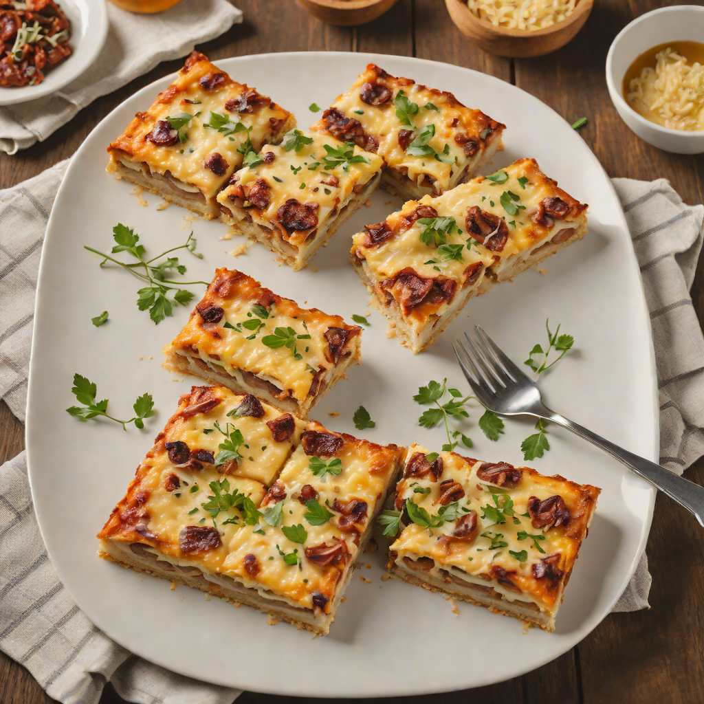 Detroit-Style Pan Pizza with Caramelized Onion and Cheese Blend
