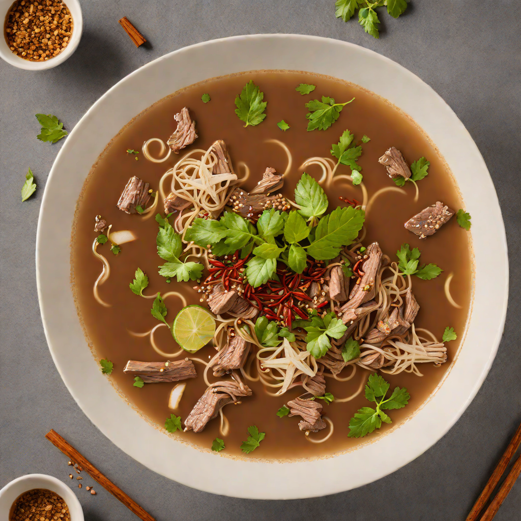 Slow-Cooked Vietnamese Beef Pho Broth with Star Anise