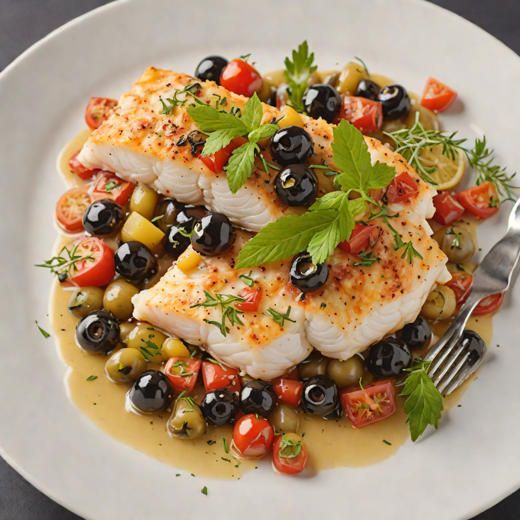 Greek-Style Baked Cod with Tomatoes and Olives