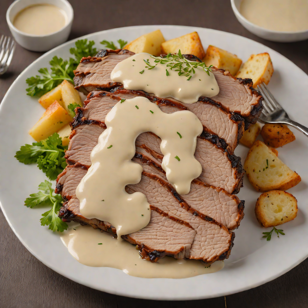 Hickory-Smoked Pork Shoulder with Alabama White Sauce