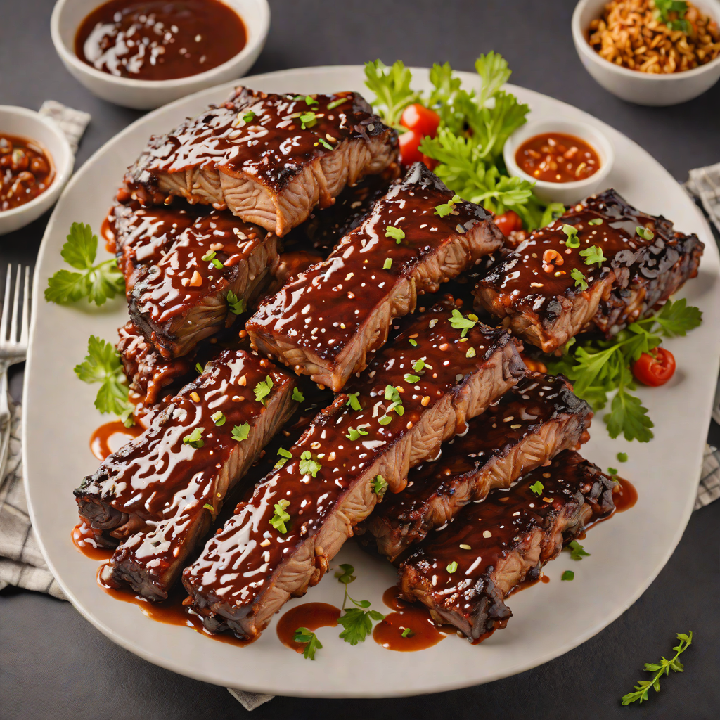 Slow-Cooked Sweet and Spicy BBQ Ribs with Hickory Smoke