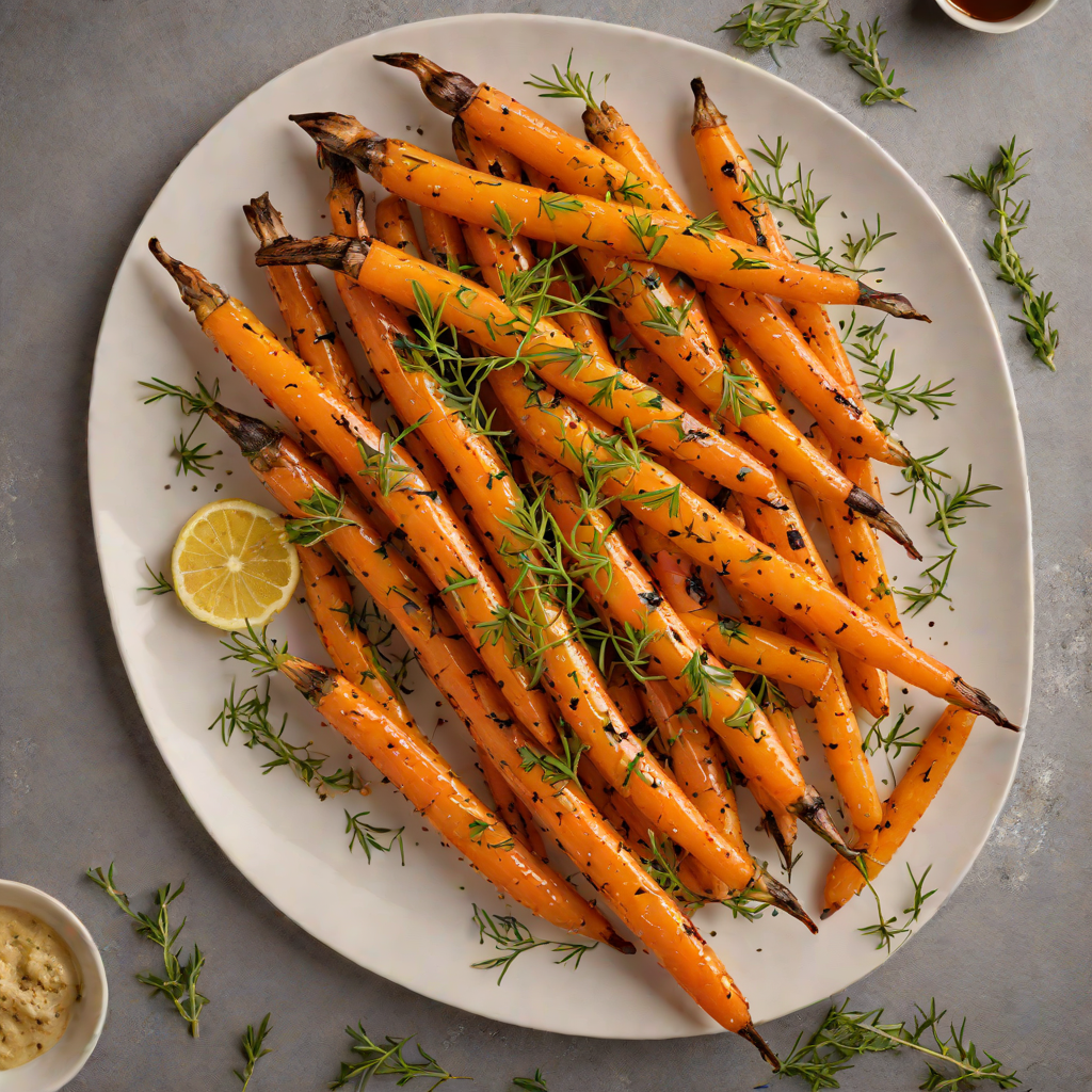Honey-Dijon Glazed Roasted Carrots with Thyme
