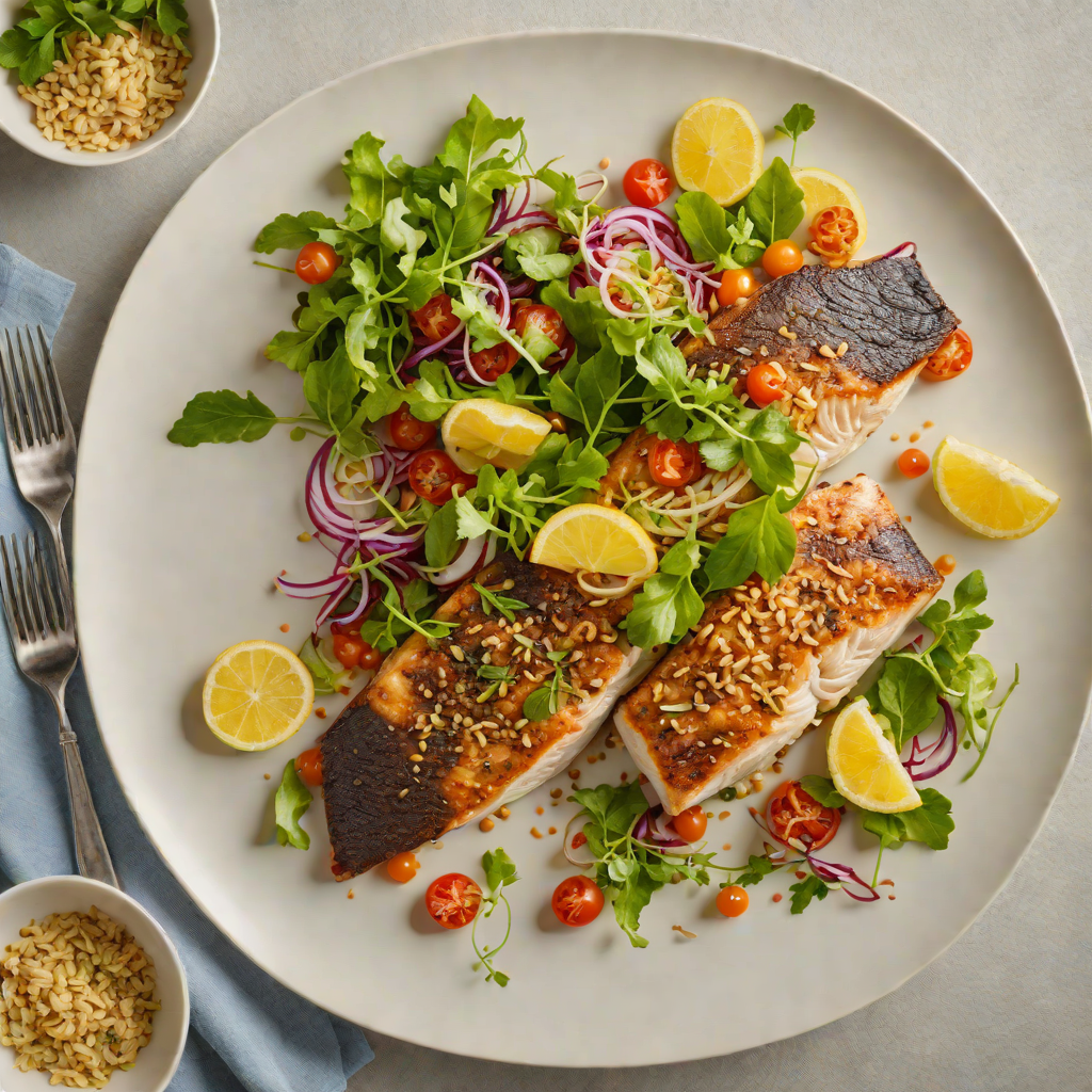 Pan-Fried Barramundi with Lemon Myrtle and Salad