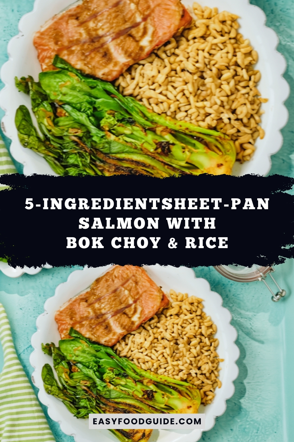 Teriyaki-Glazed Salmon with Sesame Rice & Bok Choy