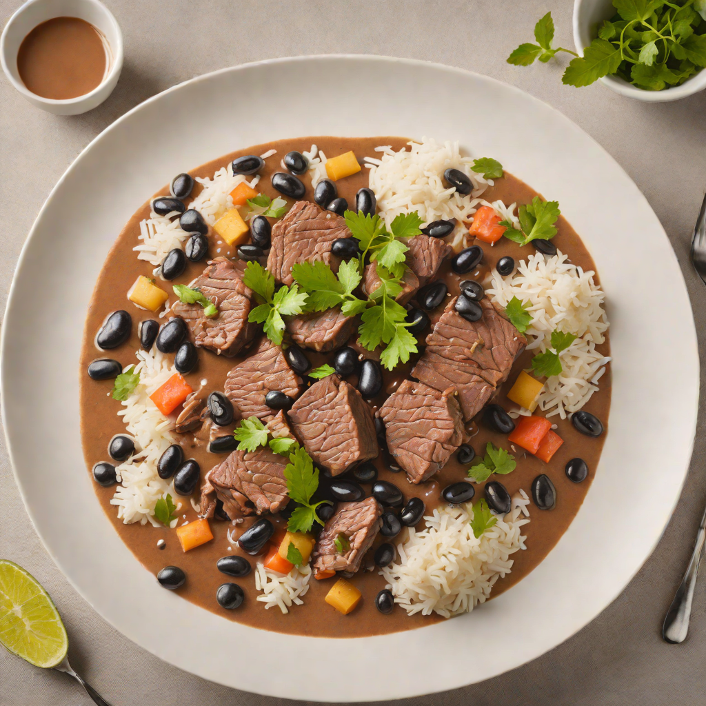 Slow-Cooked Beef with Black Beans and Coconut Sauce