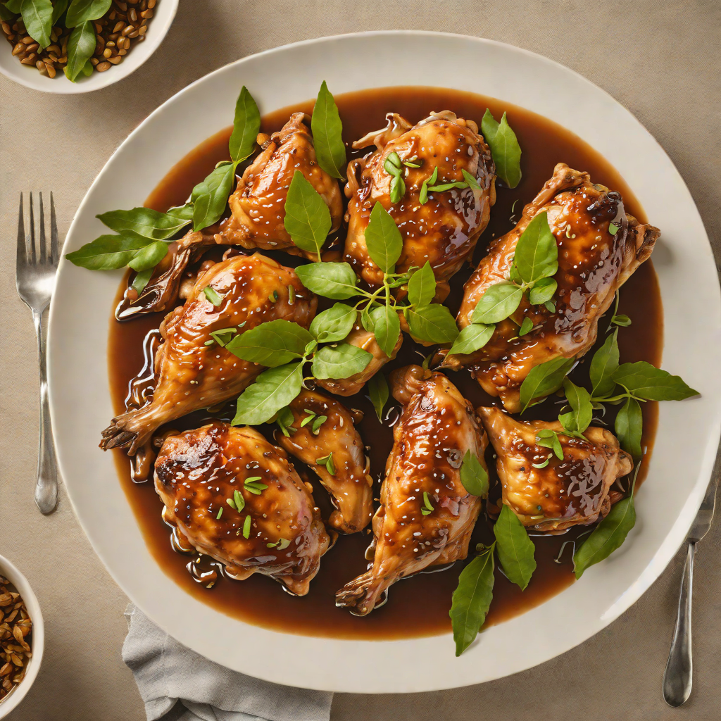 Slow-Simmered Chicken Adobo with Bay Leaves and Soy Vinegar Sauce