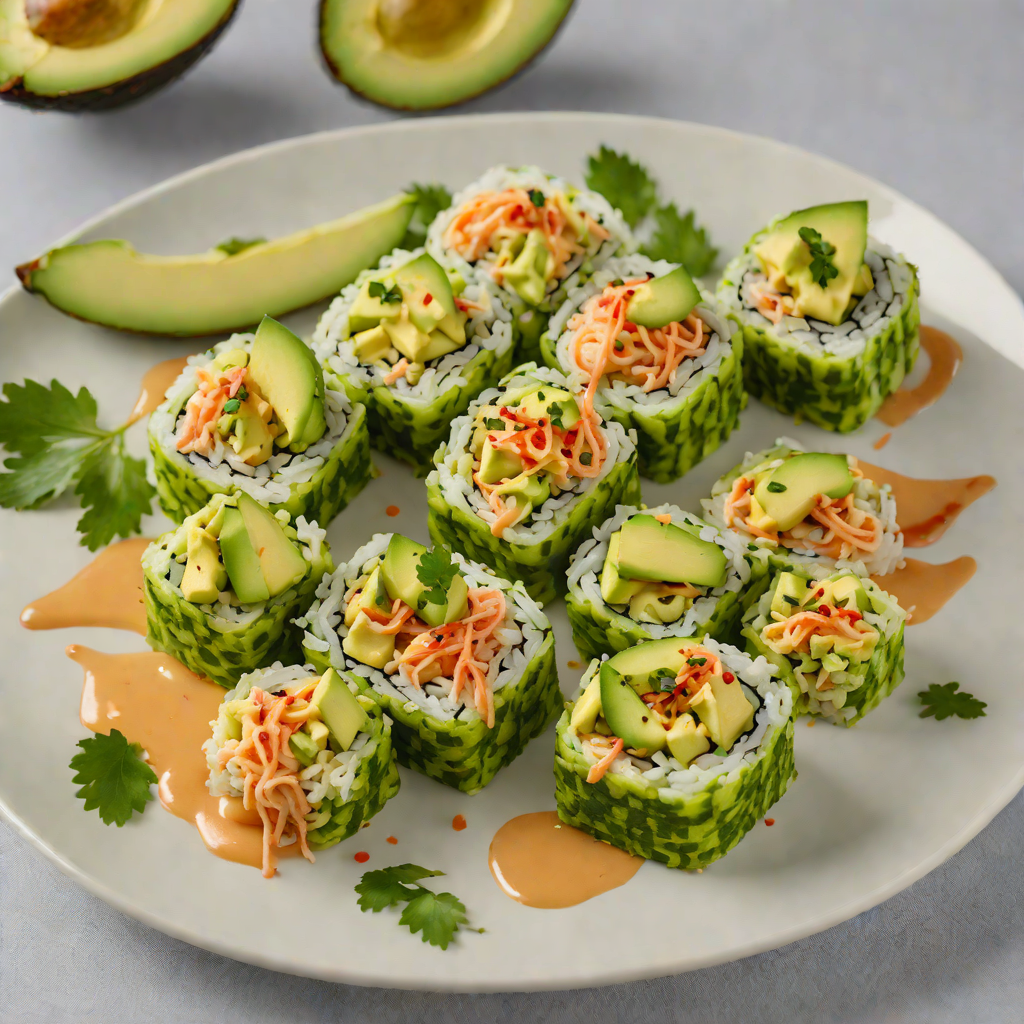 Michigan Roll with Spicy Mayo and Avocado