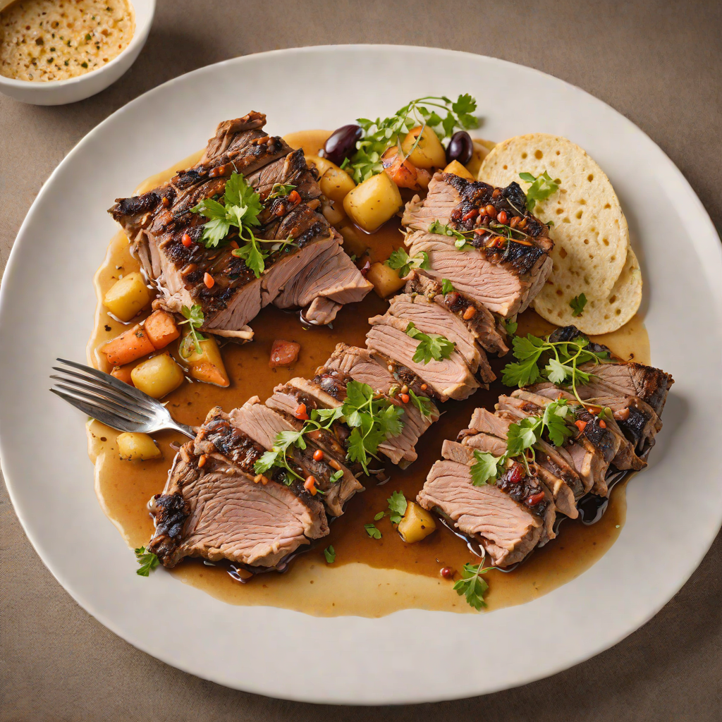 Slow-Roasted Lamb Shoulder with Damper-Style Flatbread