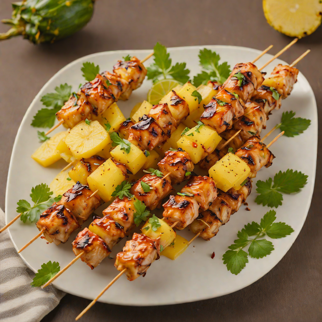Zoo-Inspired Tropical Chicken Skewers with Pineapple Glaze