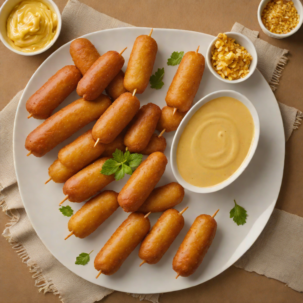 Carnival-Inspired Mini Corn Dogs with Honey Mustard Dip