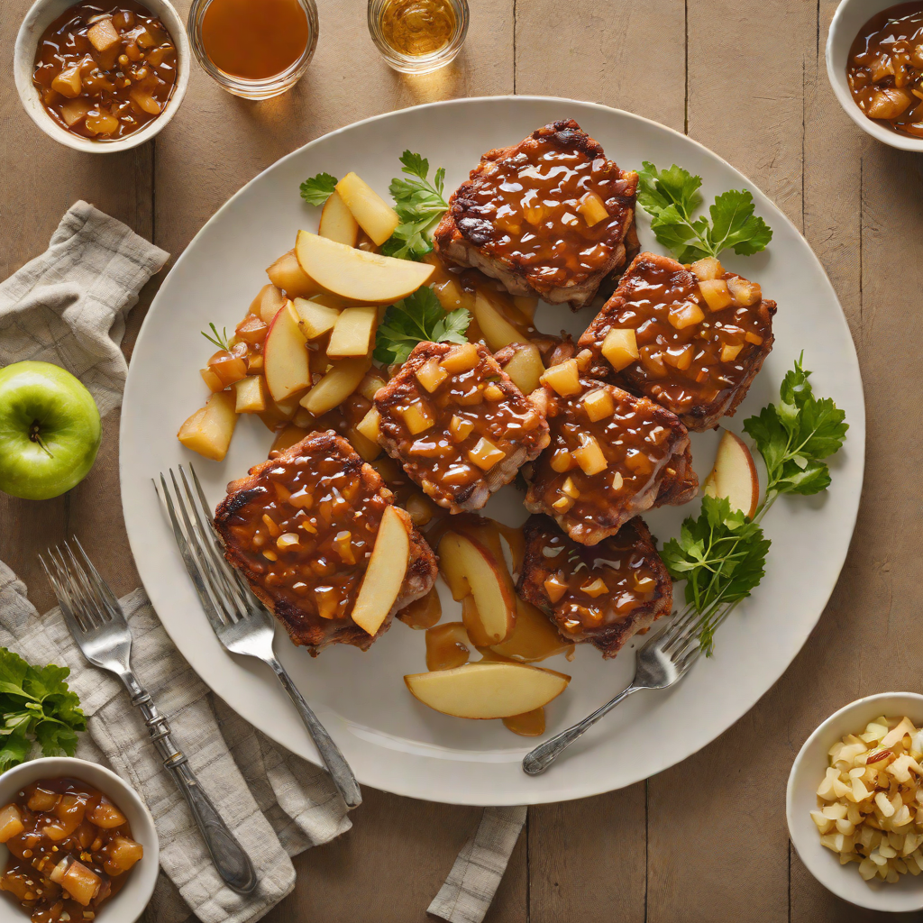 Crispy Maple-Glazed Pork Chops with Apple Compote