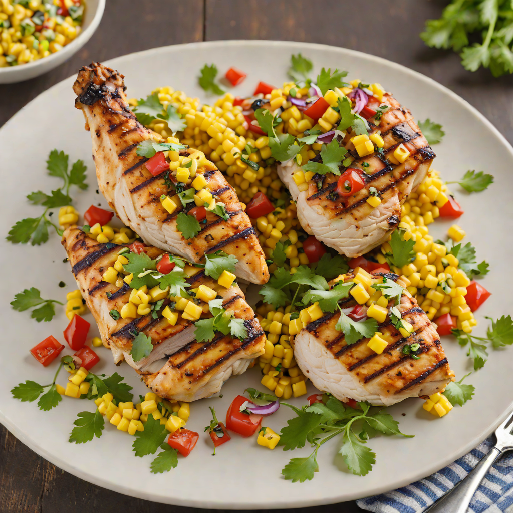 Grilled Herb-Marinated Chicken with Sweet Corn Salsa