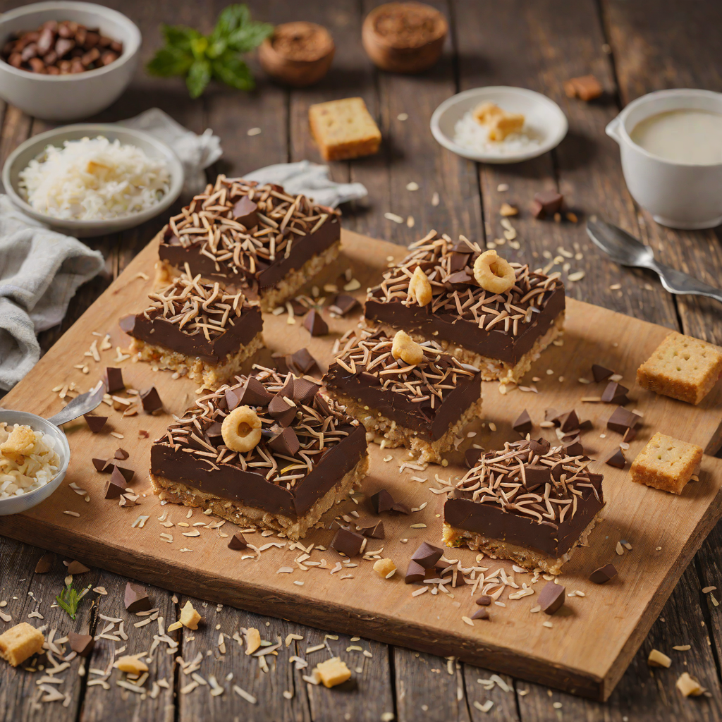 No-Bake Chocolate Hedgehog Slice with Biscuit and Coconut