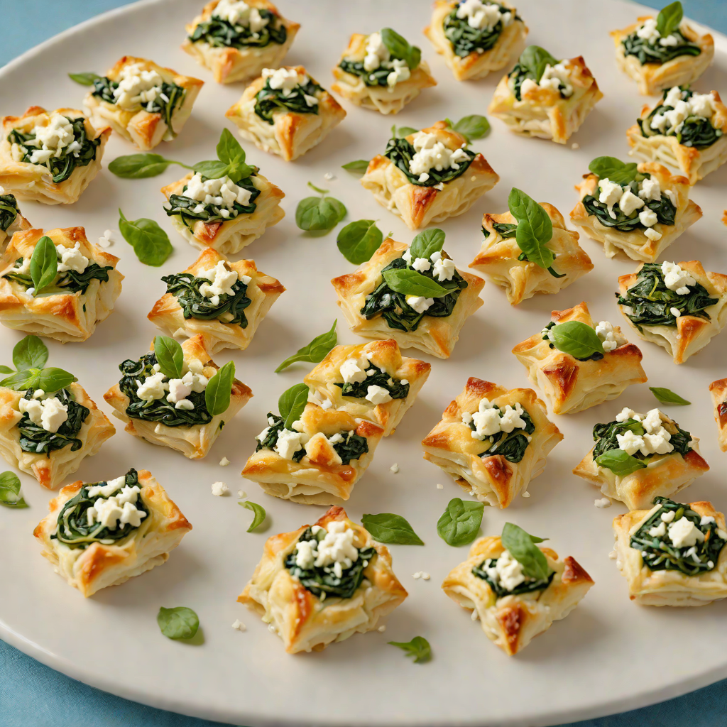 Miniature Spinach and Feta Stuffed Puff Pastry Bites