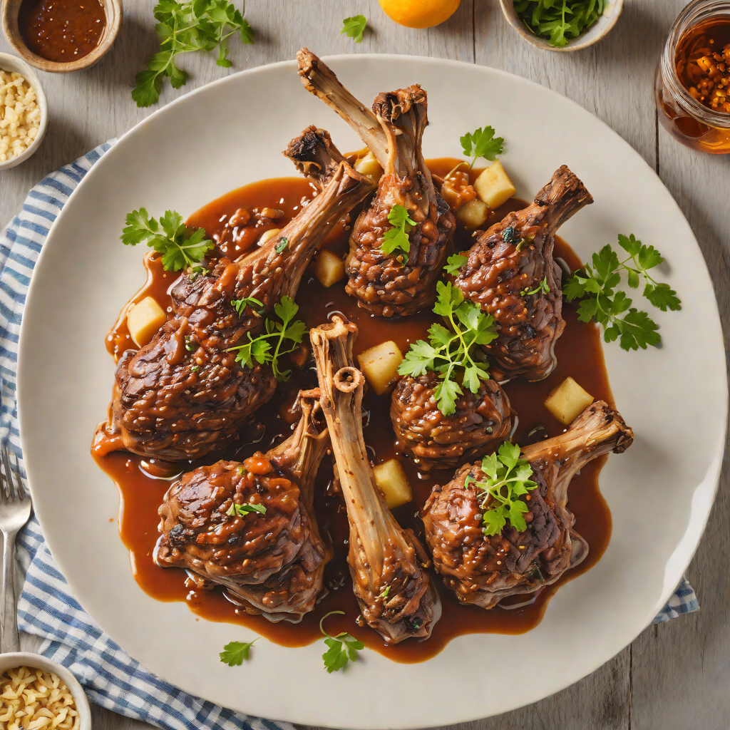 Slow-Cooked Lamb Shanks with Damper Bread