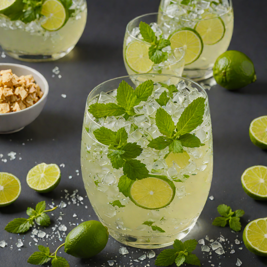 Ginger-Lime Sparkling Mint Refresher