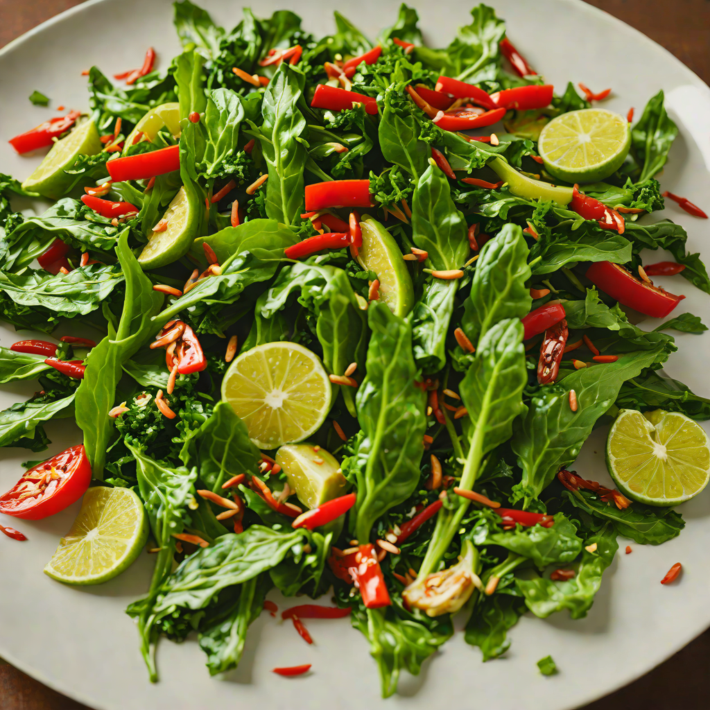 Garlic-Infused Stir-Fried Greens with Chili and Lime