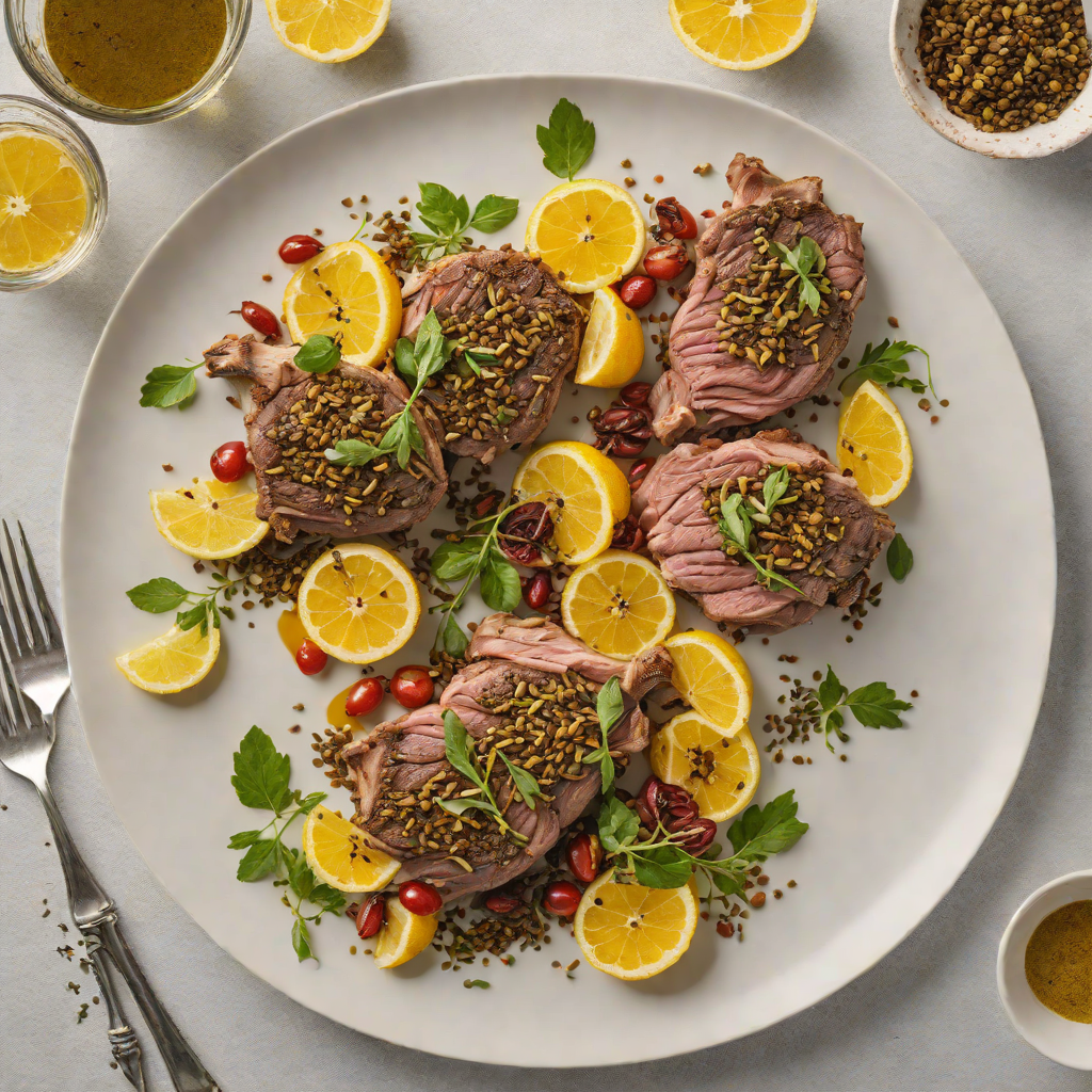 Slow-Roasted Mediterranean Lamb with Za'atar and Preserved Lemon