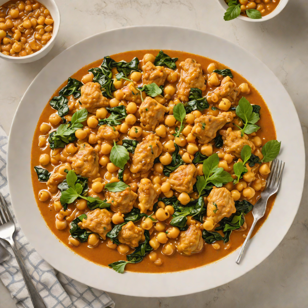 One-Pot Chicken and Chickpea Curry with Spinach