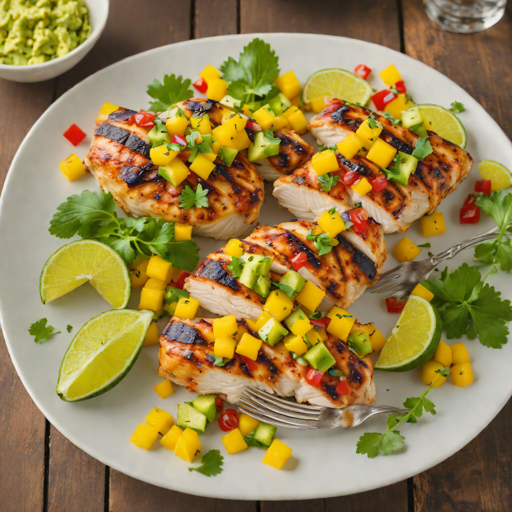 Honey-Lime Grilled Chicken with Avocado-Mango Salsa