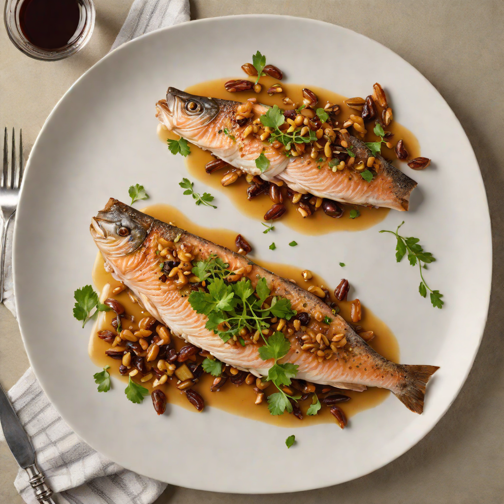 Pan-Seared Trout with Tangy Walnut Chutney