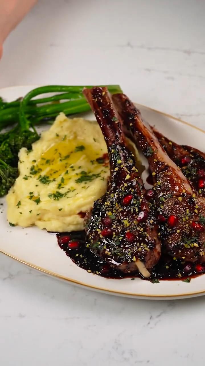 Honey Wattleseed Glazed Lamb Chops with Roasted Beetroot Puree