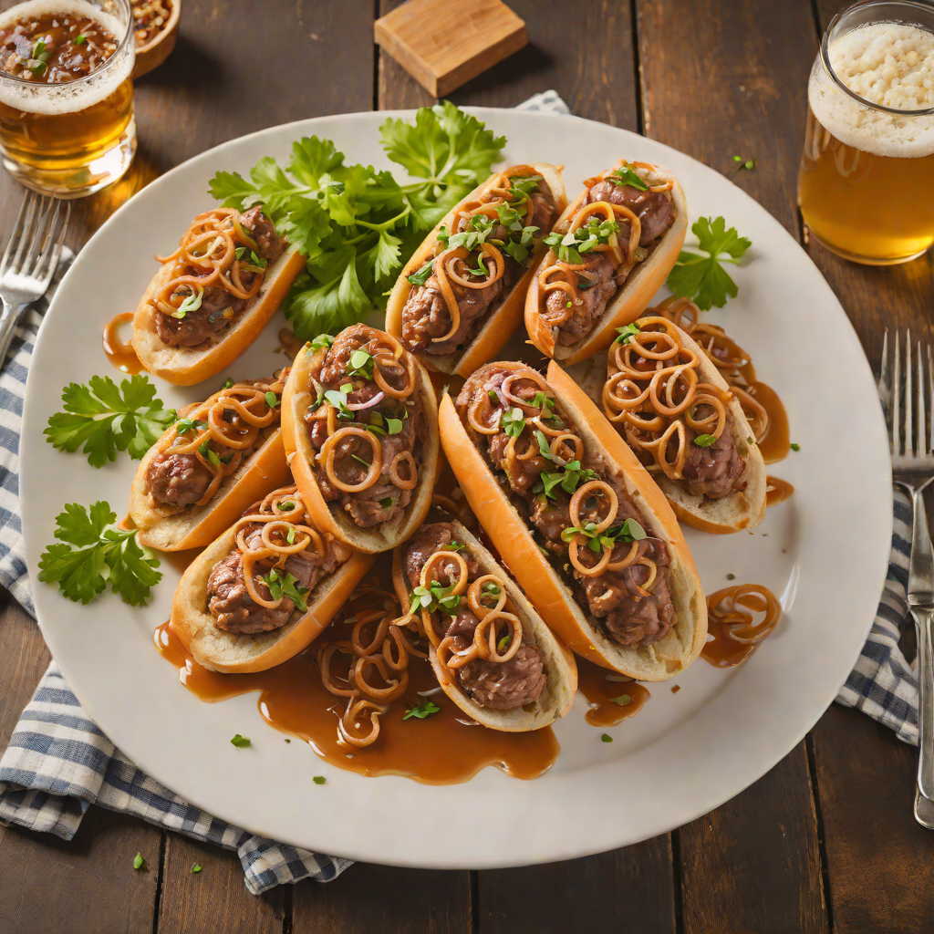 Beer-Braised Bratwurst with Caramelized Onions