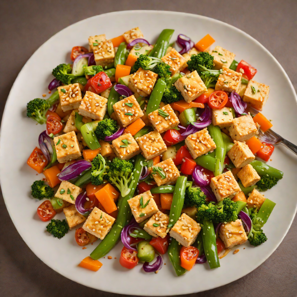 Quick Stir-Fried Tofu with Colorful Vegetables