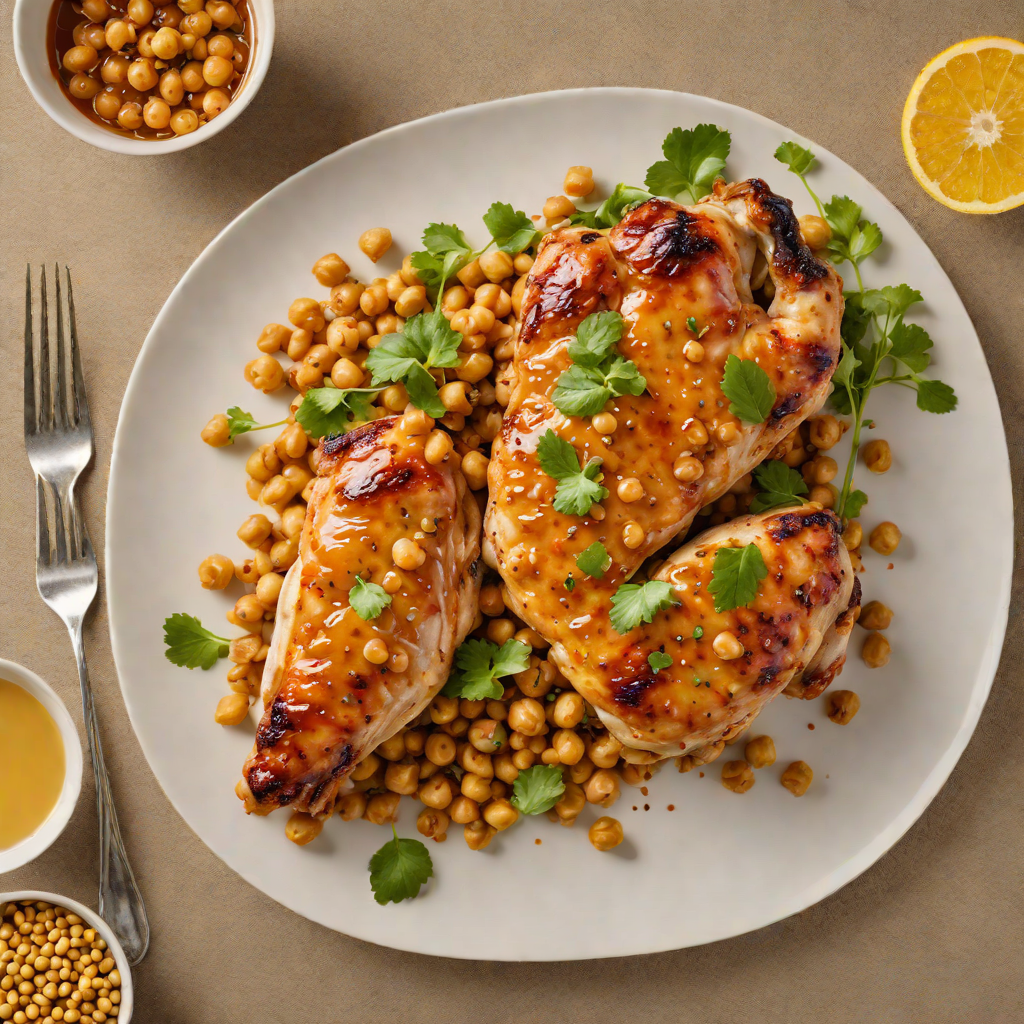 Spicy Citrus-Glazed Chicken with Toasted Chickpeas