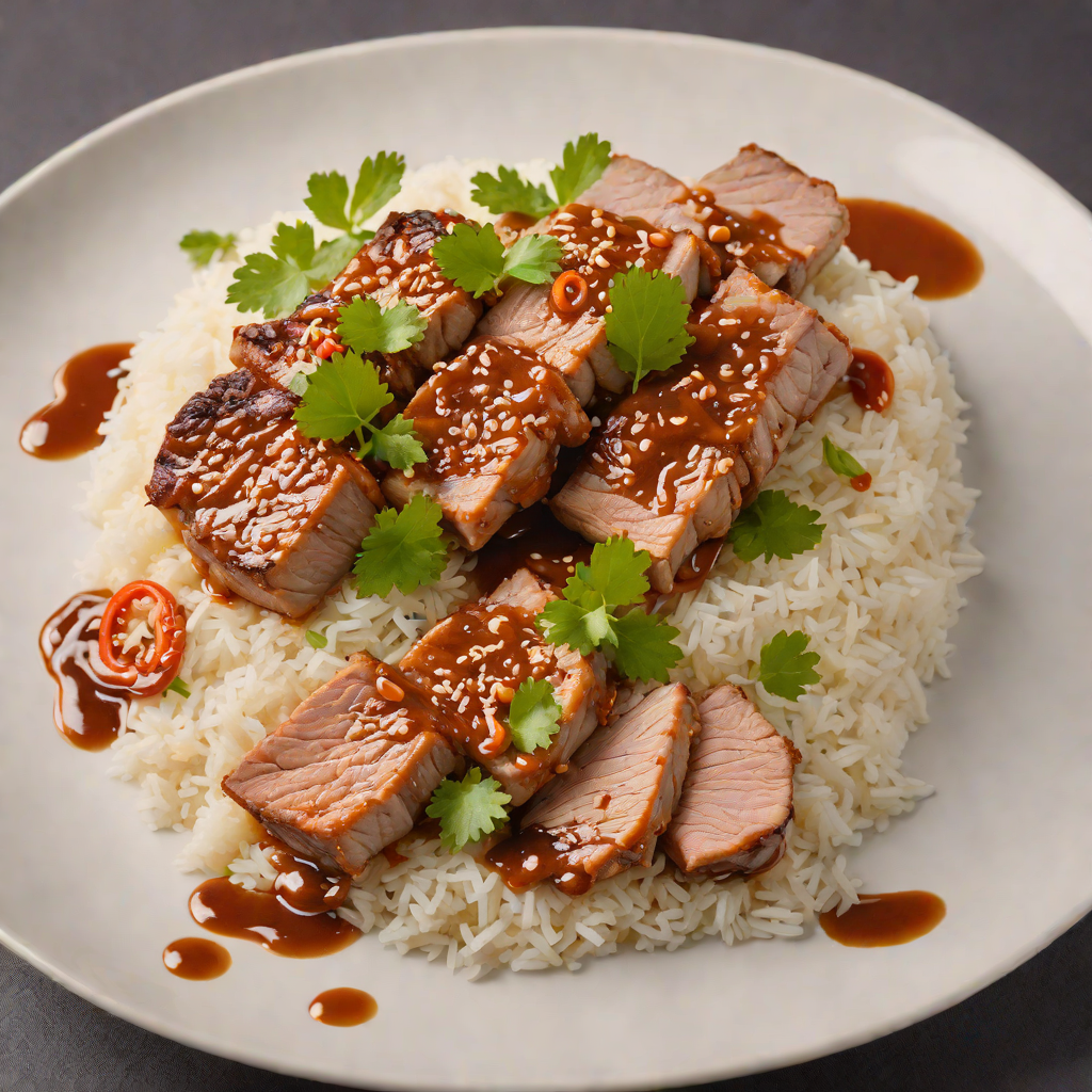 Thai-Style Roasted Pork with Sweet Gravy over Jasmine Rice